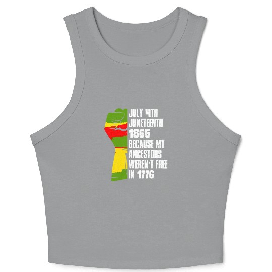 Juneteenth free since 1865 Black History US Africa Crop Tank Top