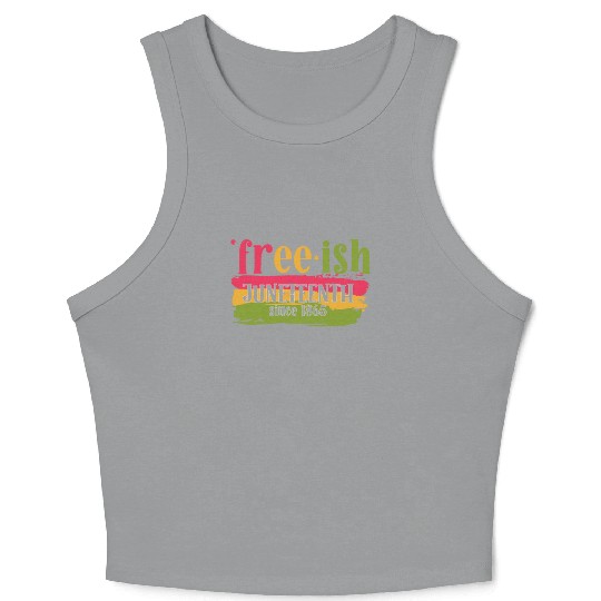 Juneteenth free since 1865 Black History US Africa Crop Tank Top