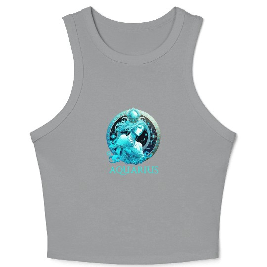 Embrace Your Aquarius Identity: Aquarius Pride Zod Crop Tank Top