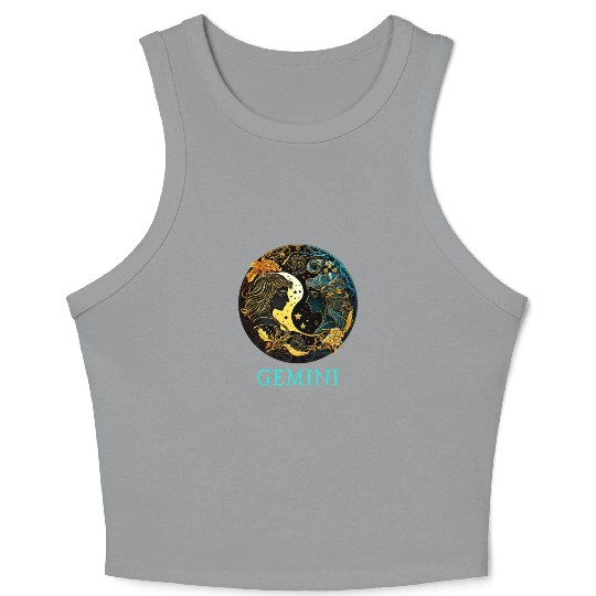 Embrace Your Gemini Identity: Gemini Pride Zodiac Crop Tank Top