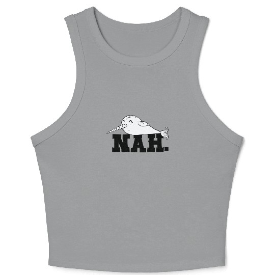 Procrastinating Narwhal Lover Aquatic Animals Crop Tank Top