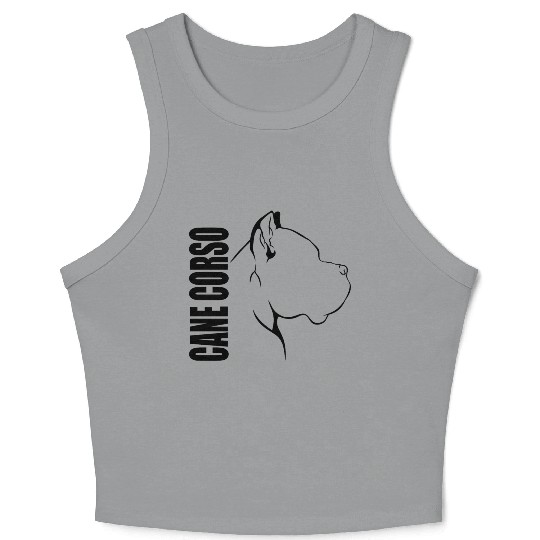 Proud Cane Corso Profile dog mom Crop Tank Top