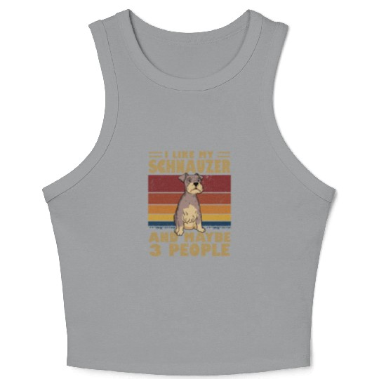 I Like My Schnauzer And Maybe 3 People Crop Tank Top