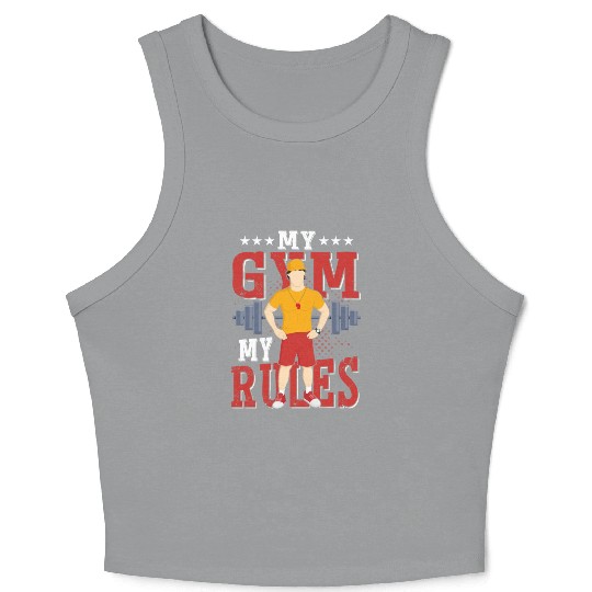 My Gym My Rules School Physical Education Crop Tank Top