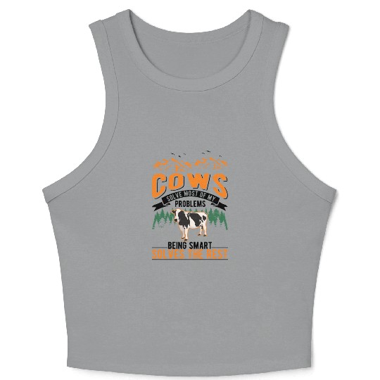 Cow Gift Farmer Cattle Breeder Cows Crop Tank Top