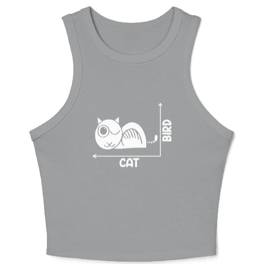 Funny Cat Or Bird Optical Illusion A Philosophy Crop Tank Top