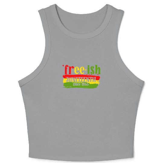 Juneteenth free since 1865 Black History US Africa Crop Tank Top