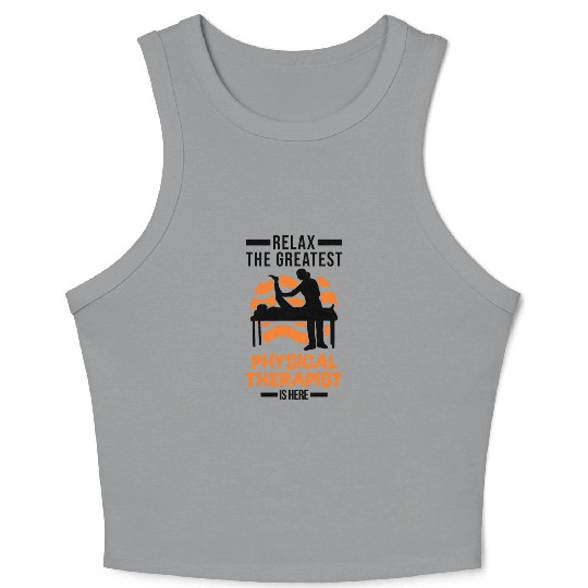 Greatest Physical Therapist Physio Physiotherapist Crop Tank Top