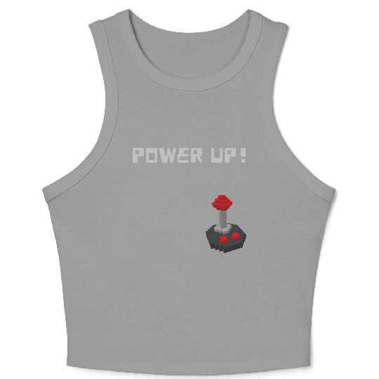 POWER UP! Unisex GYM and Gaming design Crop Tank Top