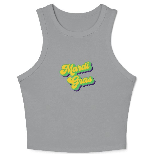 Vintage Mardi Gras Retro Fat Tuesday Mardi Gras Crop Tank Top