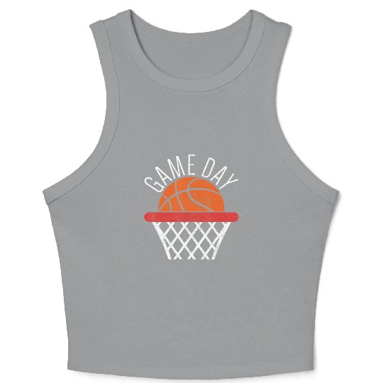 Game Day Basketball Lover Basketball Player Crop Tank Top