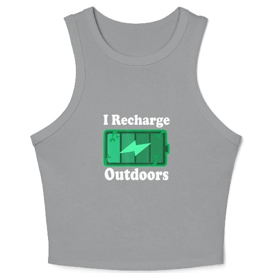 Nature Lover Outdoors Quote Crop Tank Top