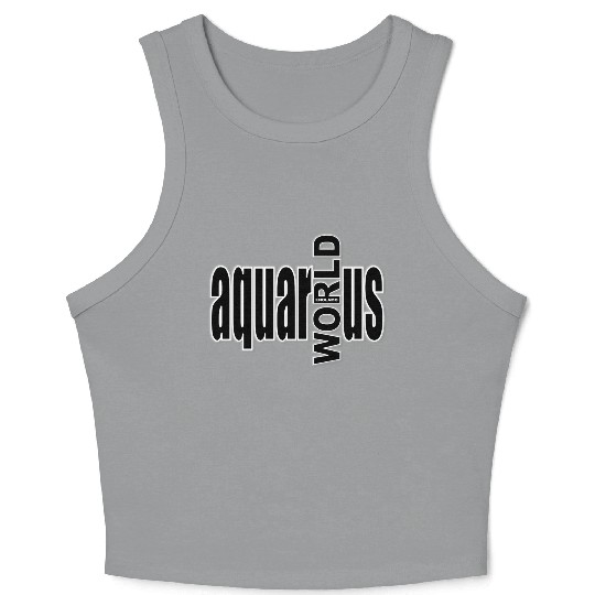 Aquarius WORLD bw Crop Tank Top