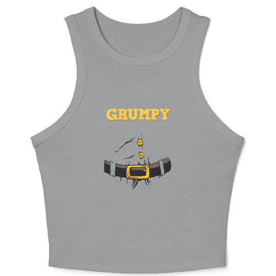 Grumpy Santa Claus - Ugly Christmas Crop Tank Top