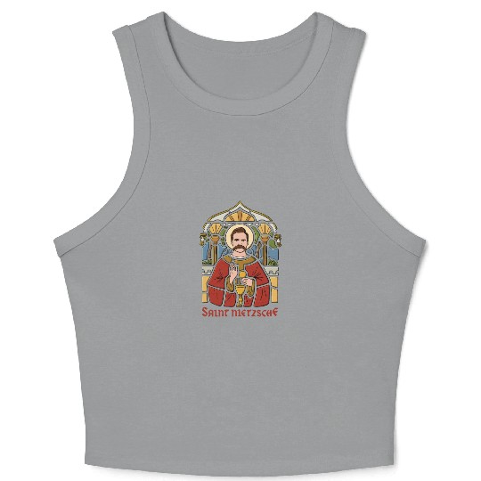 Saint Nietzsche Design for a Philosophy Student Crop Tank Top