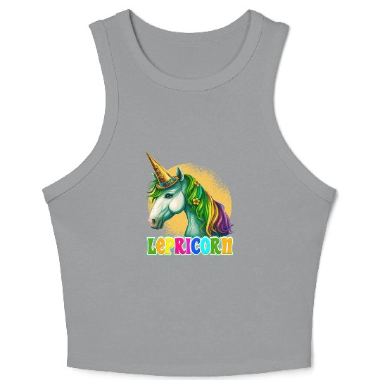Lepricorn St. Patrick's Day Unicorn Women Crop Tank Top