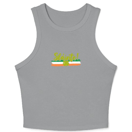 Sláinte toast Ireland St. Patrick's Day Crop Tank Top