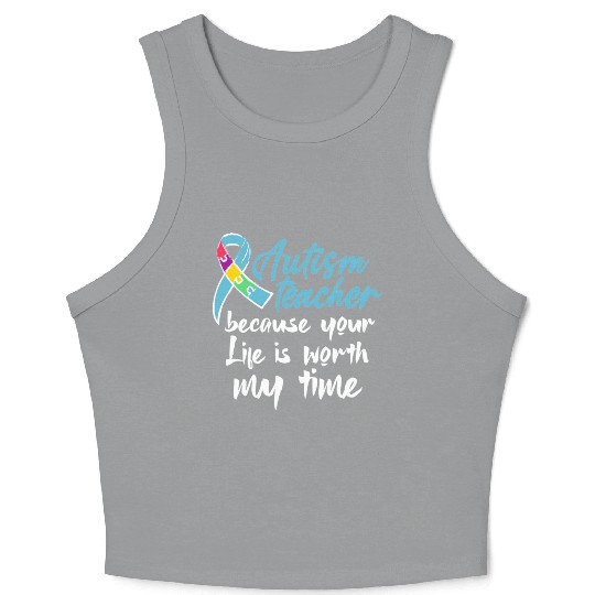 Autism Teacher Crop Tank Top