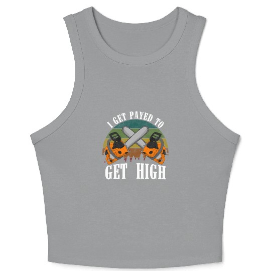 chainsaw Lumberjack Crop Tank Top