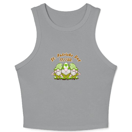 Happy St. Patrick's Day Leprechauns Crop Tank Top