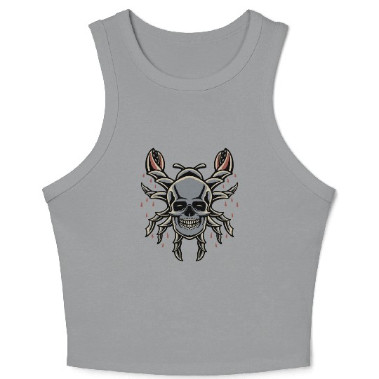 Skull Insect Crop Tank Top