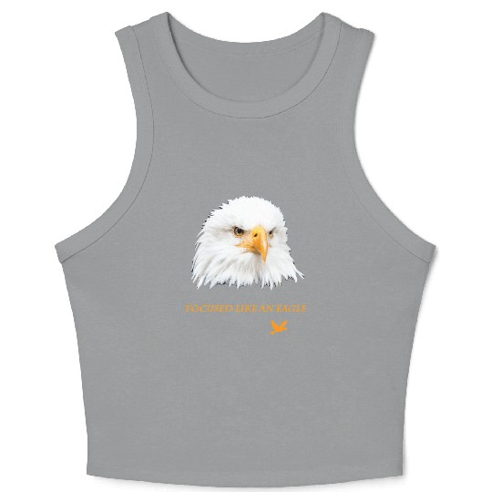 Bald Eagle Gift Idea Focussed like an Eagle Photo Crop Tank Top