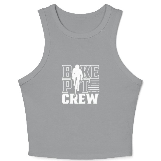 Bike Pit Crew Bicycle Mechanic Bike Race Racing Crop Tank Top