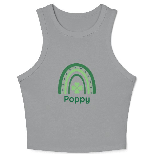 Poppy Clover Charm Boho Rainbow Crop Tank Top