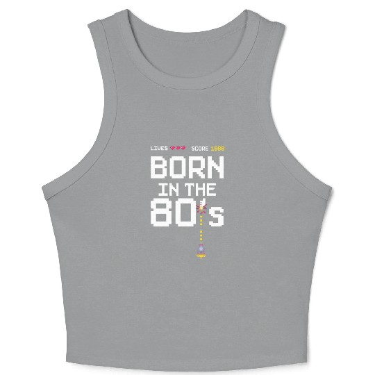 1988 Birtday Retro Gamer Pixel Born in the 80s Crop Tank Top
