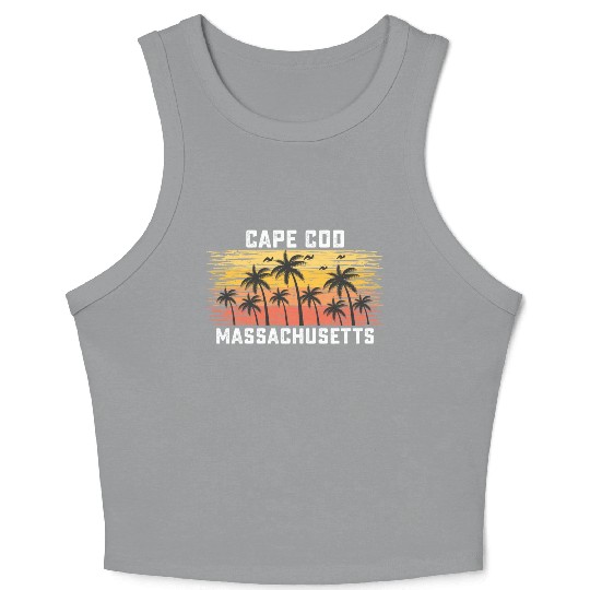 Cape Cod Massachusetts Summer Retro VIntage Crop Tank Top