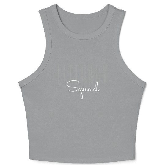 Literacy Squad Coach Teacher Crop Tank Top