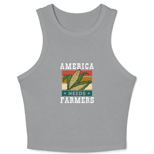 America Needs Farmers Crop Tank Top