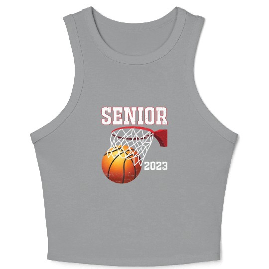 Graduate Senior Class of 2023 Basketball Player Crop Tank Top