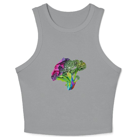 Origami Broccoli: Delightful and Whimsical Paper Crop Tank Top