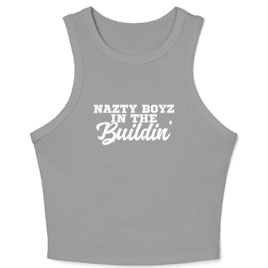 Nazty Boyz in the Buildin Coach Gang Wear Black Crop Tank Top