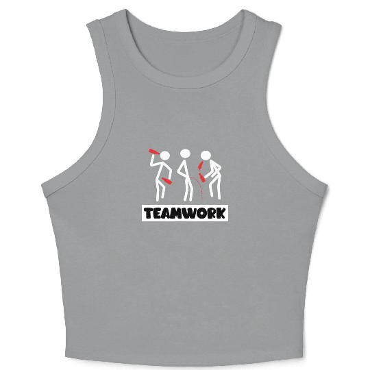 Teamwork Summer Vacation with Friends Spring Break Crop Tank Top