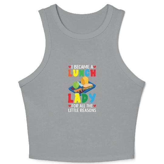 Lunch Boss Cafeteria Worker Lady Cook Lunch Lady Crop Tank Top