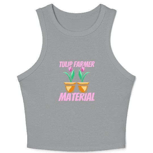 Tulip Gardening Farmer Tulips Crop Tank Top