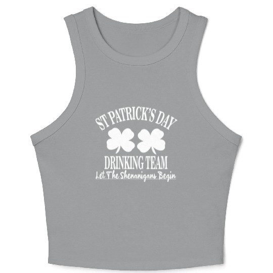 St Patrick Day Drinking Team Let The Shenanigan Crop Tank Top