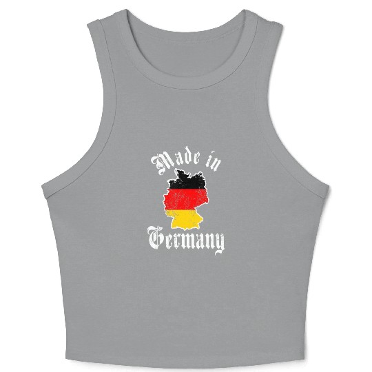 Made In Germany Flag Born In Germany German Deutsc Crop Tank Top
