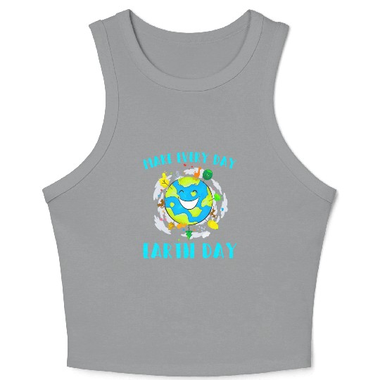 Make Every Day Earth Day Cute Planet Save Environm Crop Tank Top