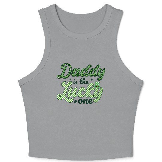 Daddy is the Lucky One Crop Tank Top