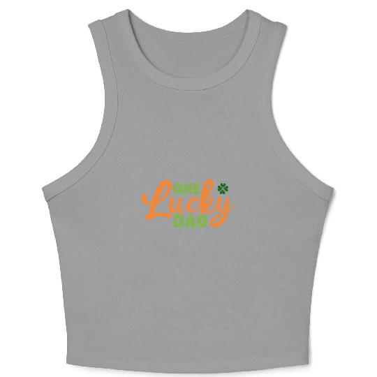 One Lucky dad Crop Tank Top