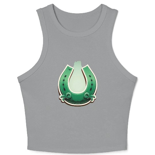 A horseshoe for good luck T--Crop Tank Top