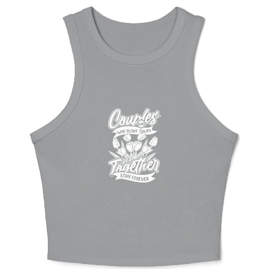 Tulip Gardening Couple Crop Tank Top