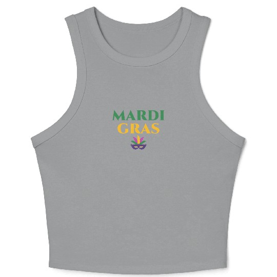 Mardi Gras Carnival Fiesta Party Louisiana New Orl Crop Tank Top