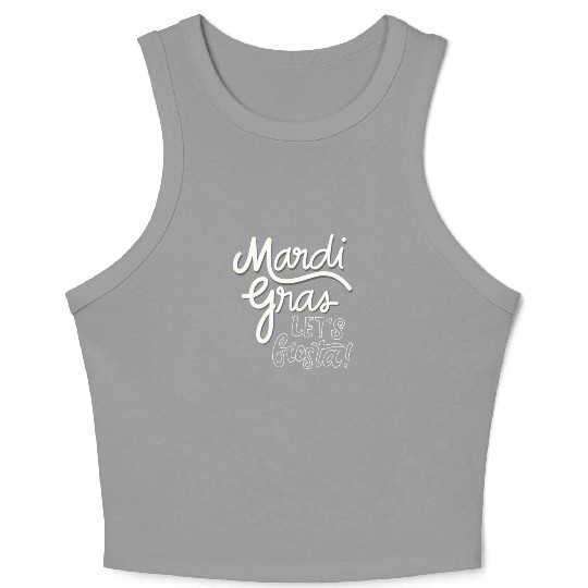 Mardi Gras Carnival Fiesta Party Louisiana New Orl Crop Tank Top