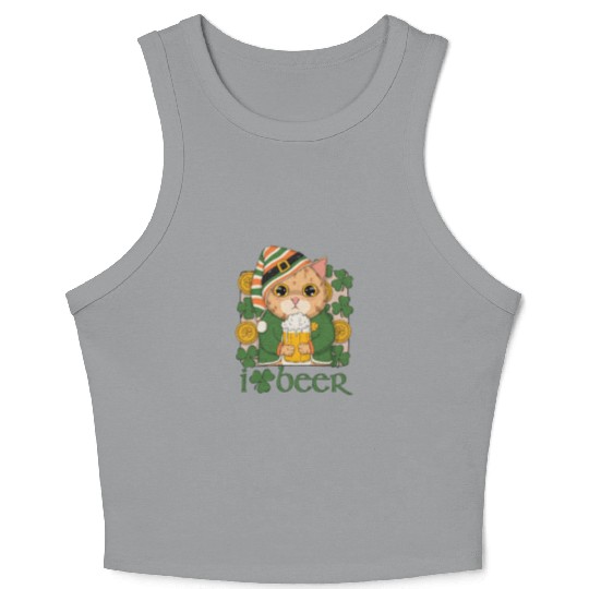 I Love Beer Crop Tank Top