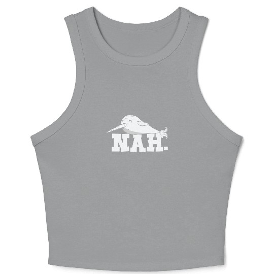 Procrastinating Narwhal Lover Aquatic Animals Crop Tank Top