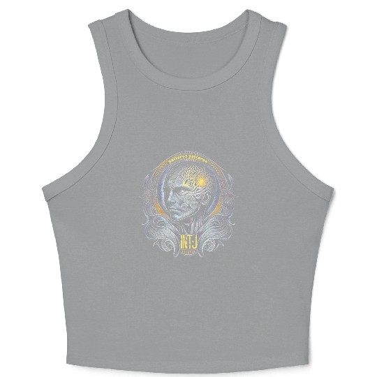 INTJ Crop Tank Top showing the mind storm, patterns patt